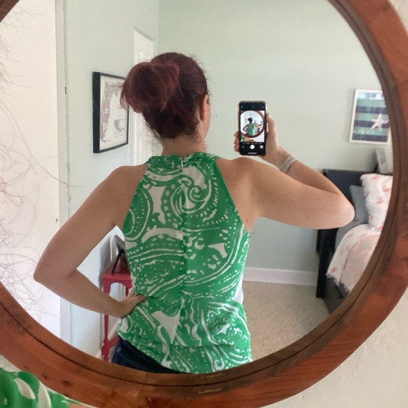 Banana Republic Green and White Halter Top - Picture 2 of 6